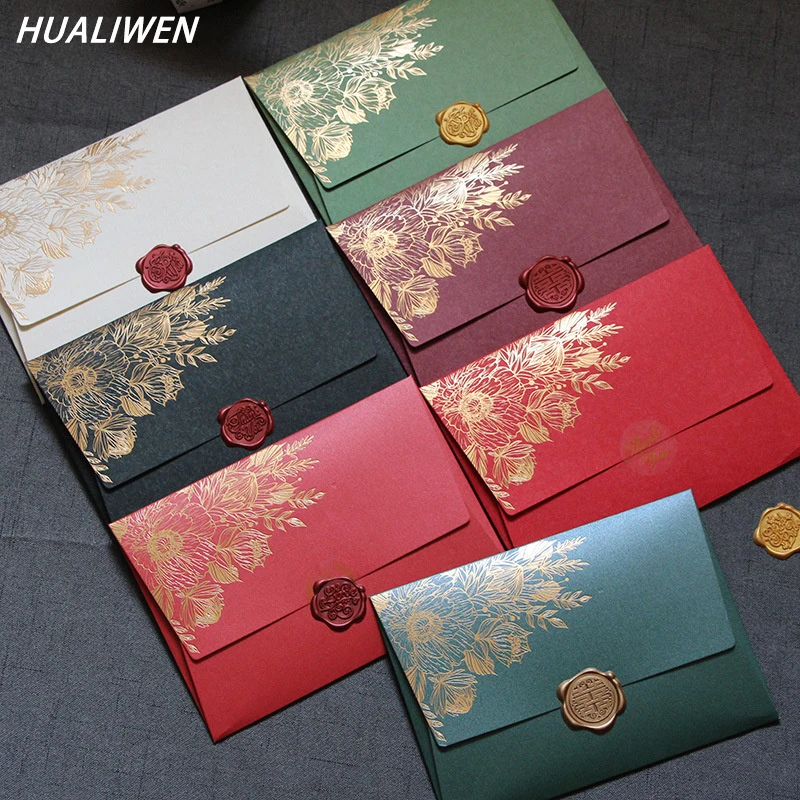 Wax Seal Letter Kit - 10pcs/packet High Grade Pearl Paper Envelopes