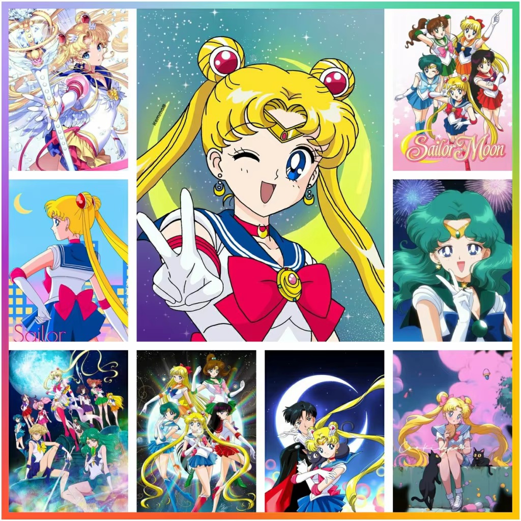 Photo Mosaic Print - Diamond Painting Classic Japanese Anime Character-Sailor