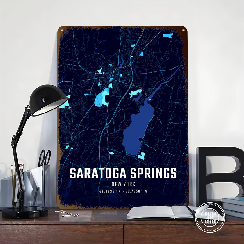 Saratoga Springs Midnight City - Custom Map Poster review and price