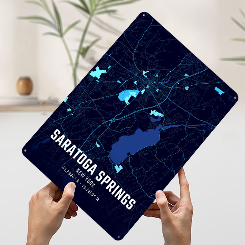 Saratoga Springs Midnight City - Custom Map Poster review and price