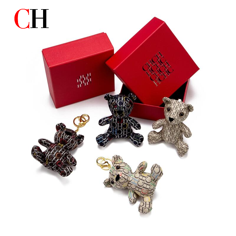 CH Bear Plush Keychain Monogra - Monogram Keychain Leather review and price
