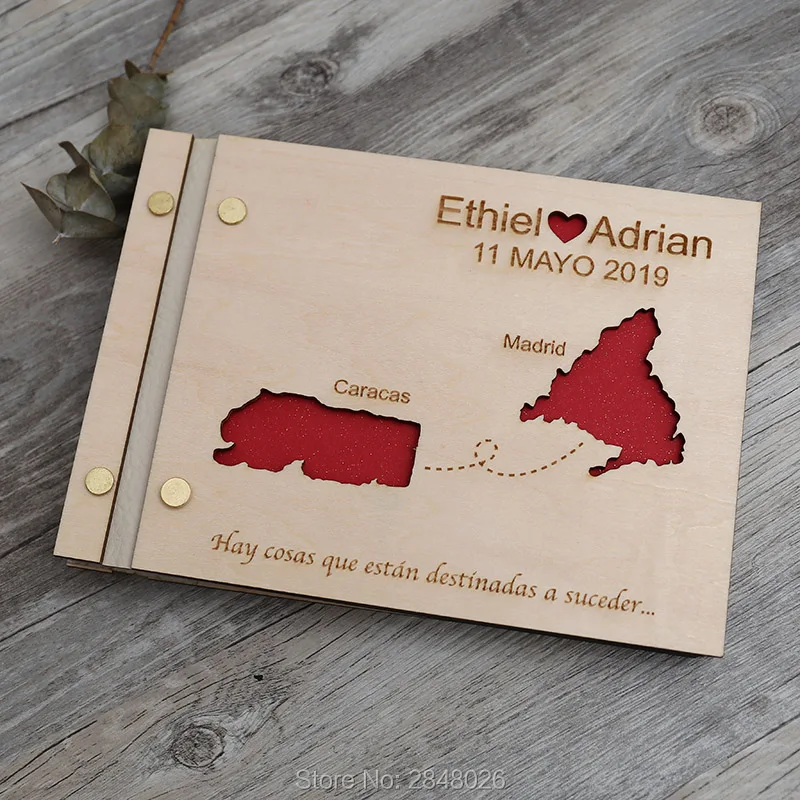 Map engraved wedding guestbook - Custom Star Map review and price