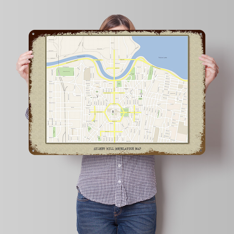 Silent Hill Revelation Map Met - Custom Map Poster review and price
