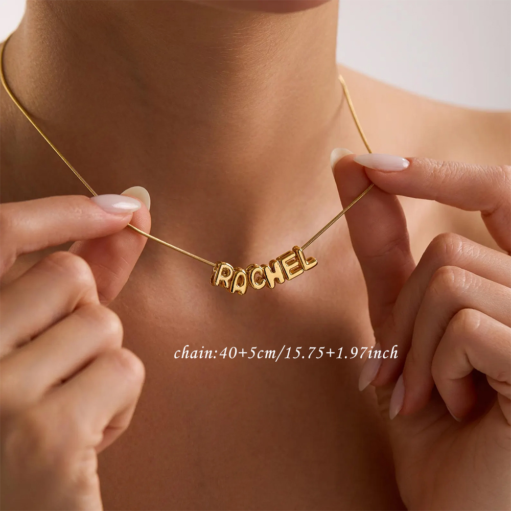 Custom Balloon Initial Name Ne - Name Necklace Custom review and price