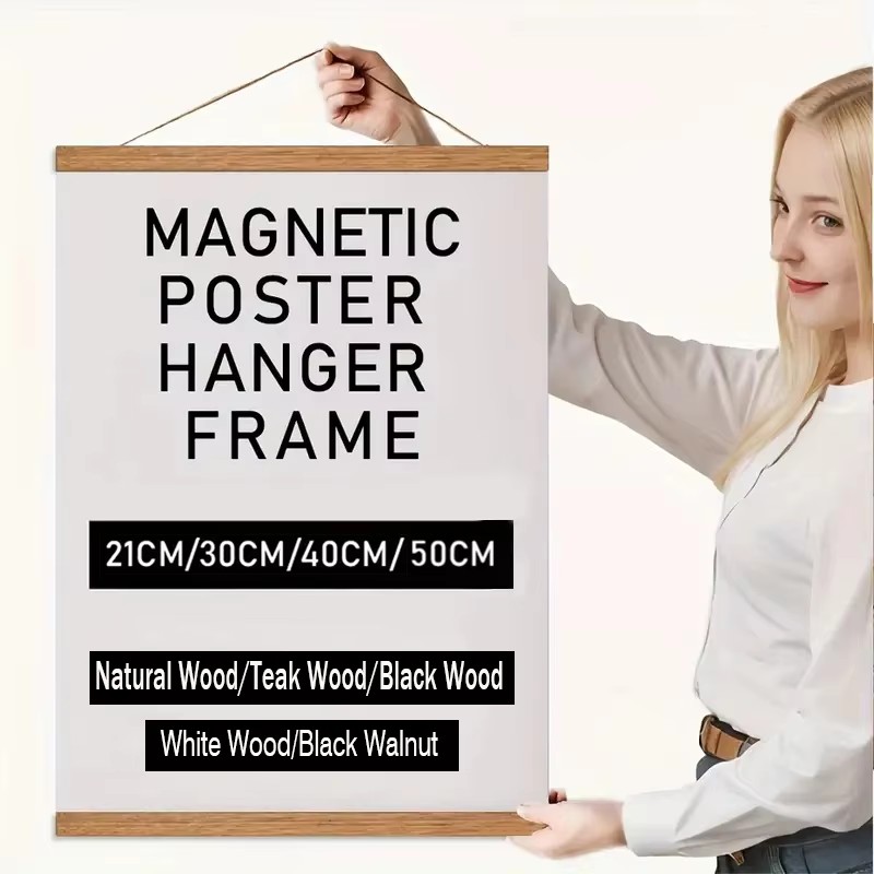 21 30 40 50cm Magnetic Poster  - Engraved Wood Frame review and price