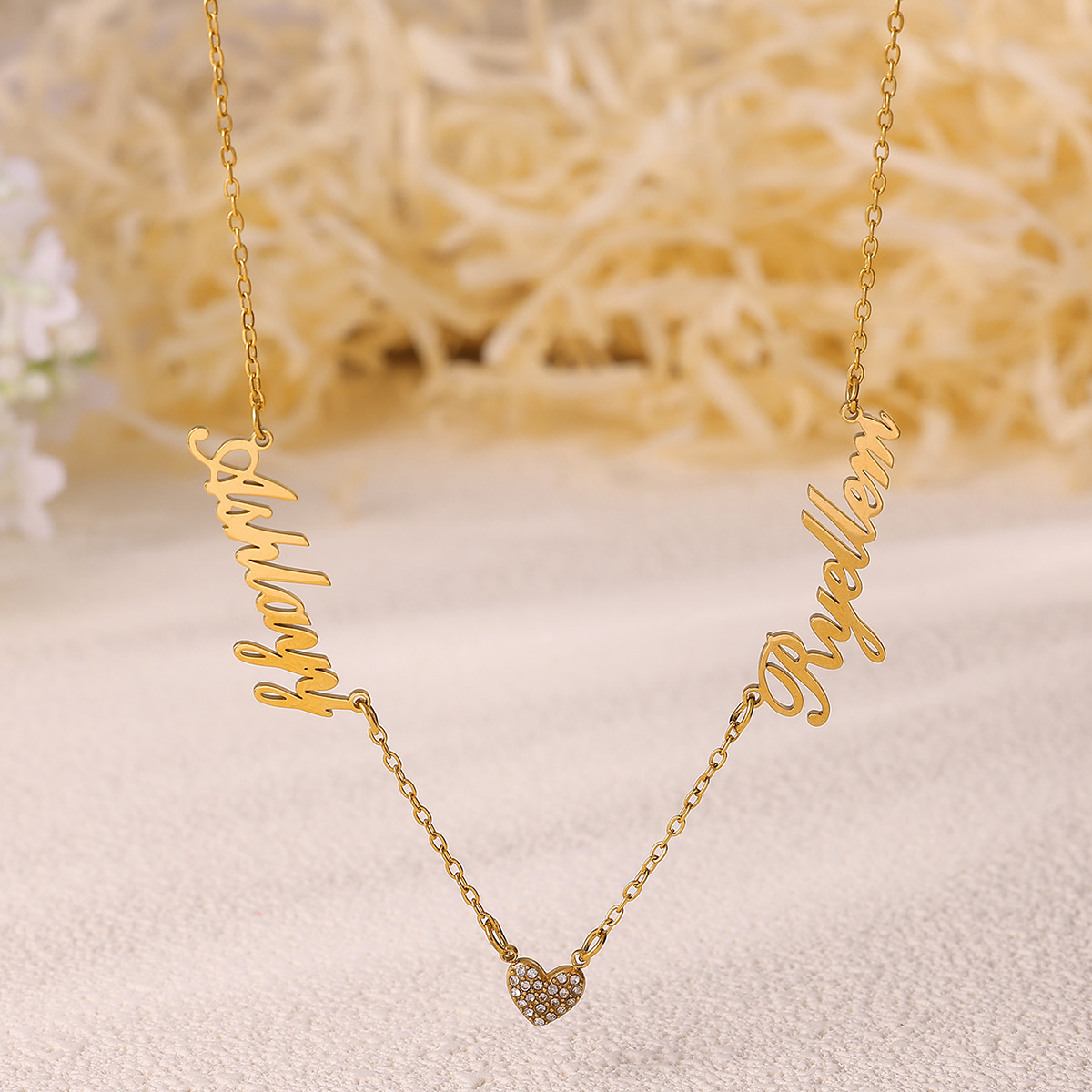 Custom Two Name Necklace For W - Name Necklace Custom review and price
