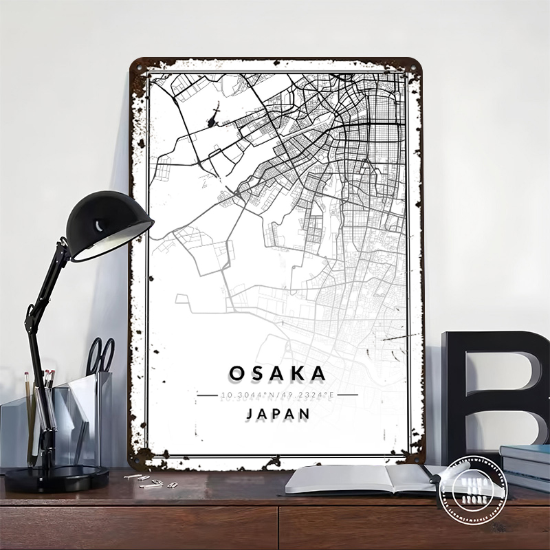 Osaka Map 3D Texture Printed P - Custom Map Poster review and price