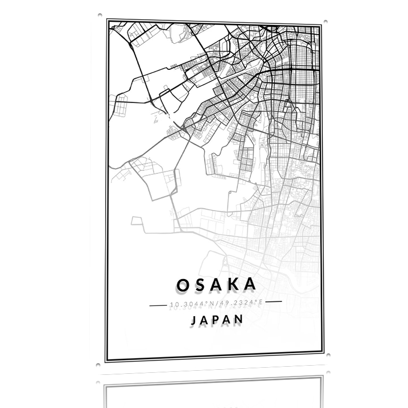 Osaka Map 3D Texture Printed P - Custom Map Poster review and price