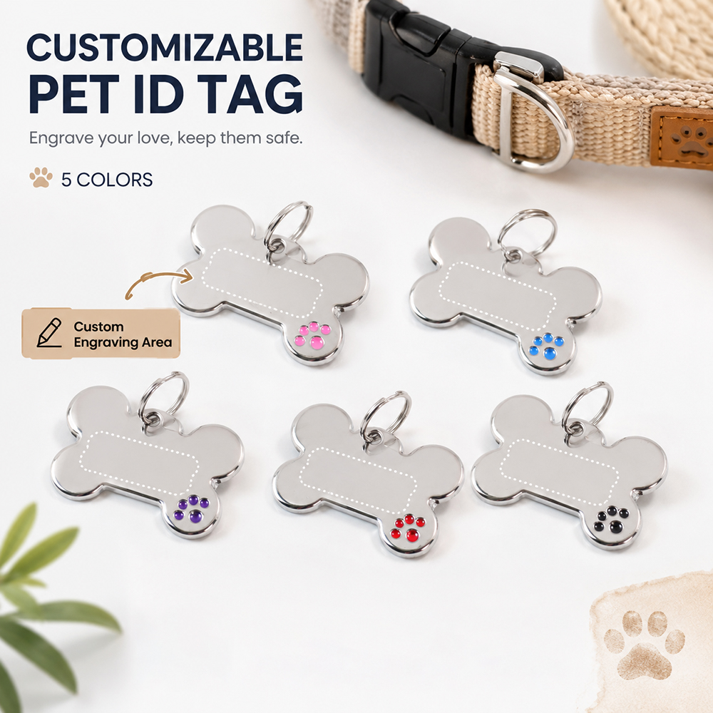 Custom Text Dog Tag Bone Shape - Pet Portrait Custom review and price