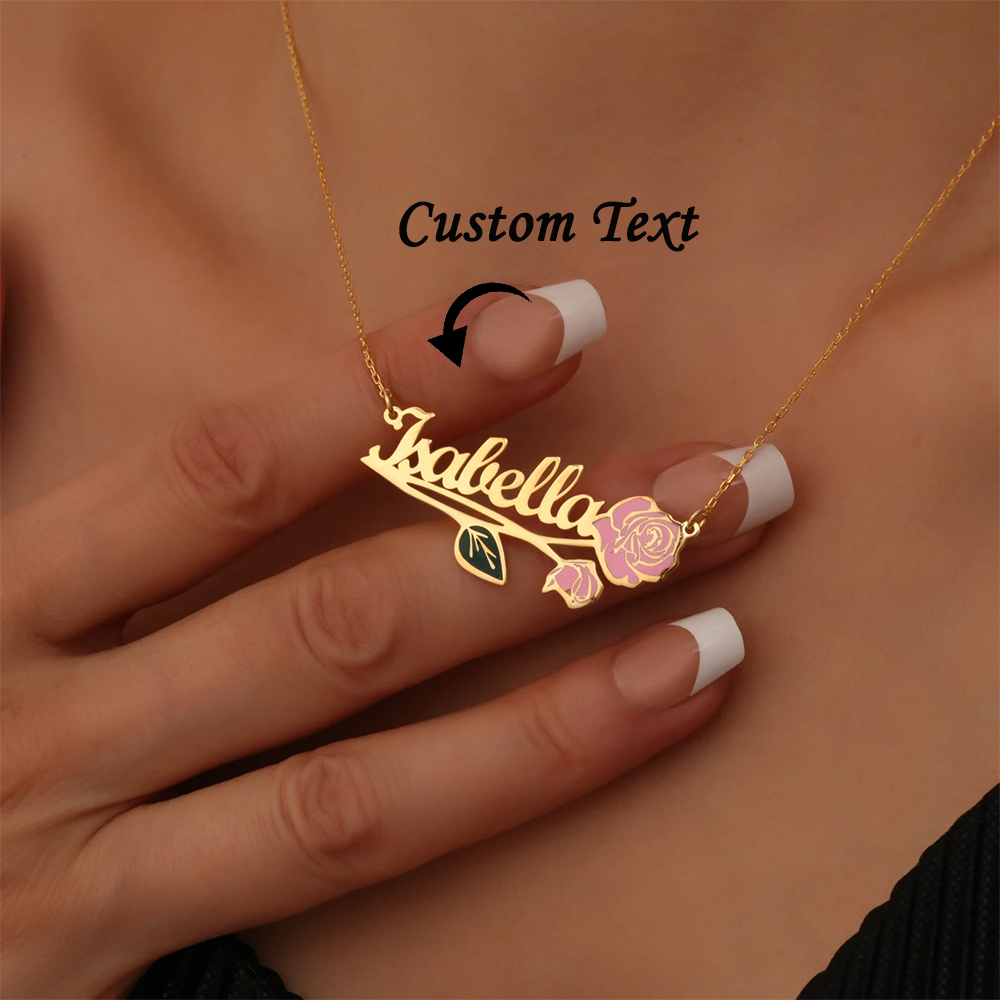 Personalized Colorfuls Birth F - Name Necklace Custom review and price
