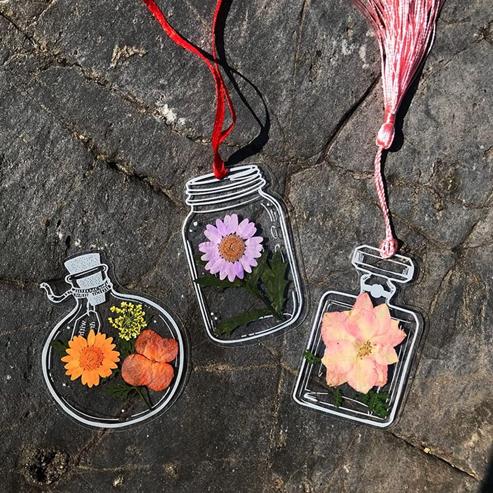 30Pcs Handmade DIY Transparent - Dried Flower Bookmark review and price