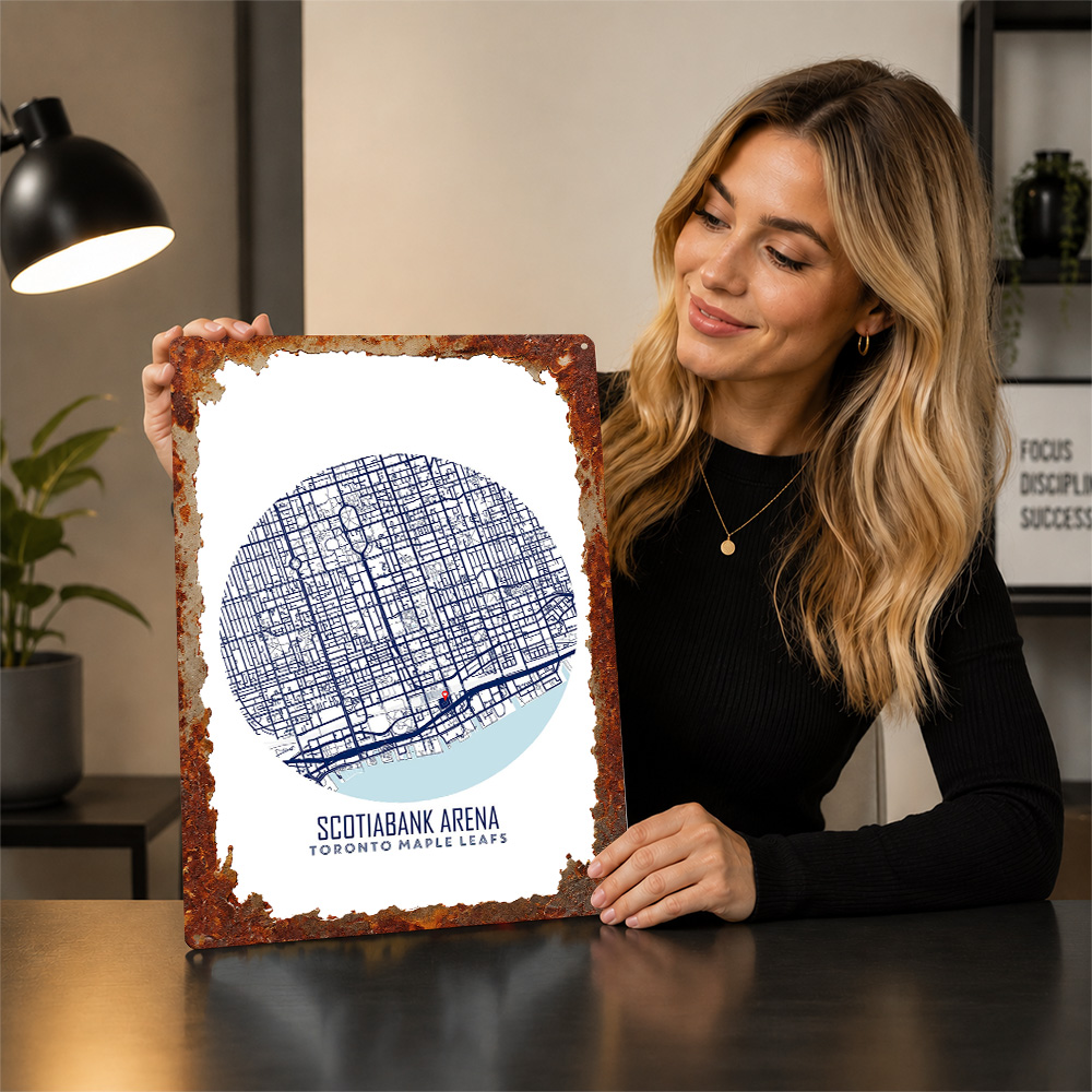 Scotiabank Arena Map Metal Pos - Custom Map Poster review and price