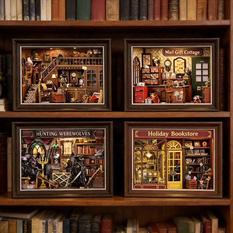 DIY 3D Wooden Book Nook Kit Mi - Engraved Wood Frame review and price