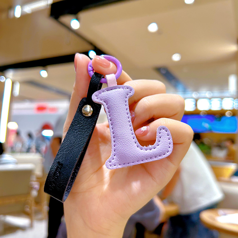 Creative PU Leather 26 Letter  - Monogram Keychain Leather review and price