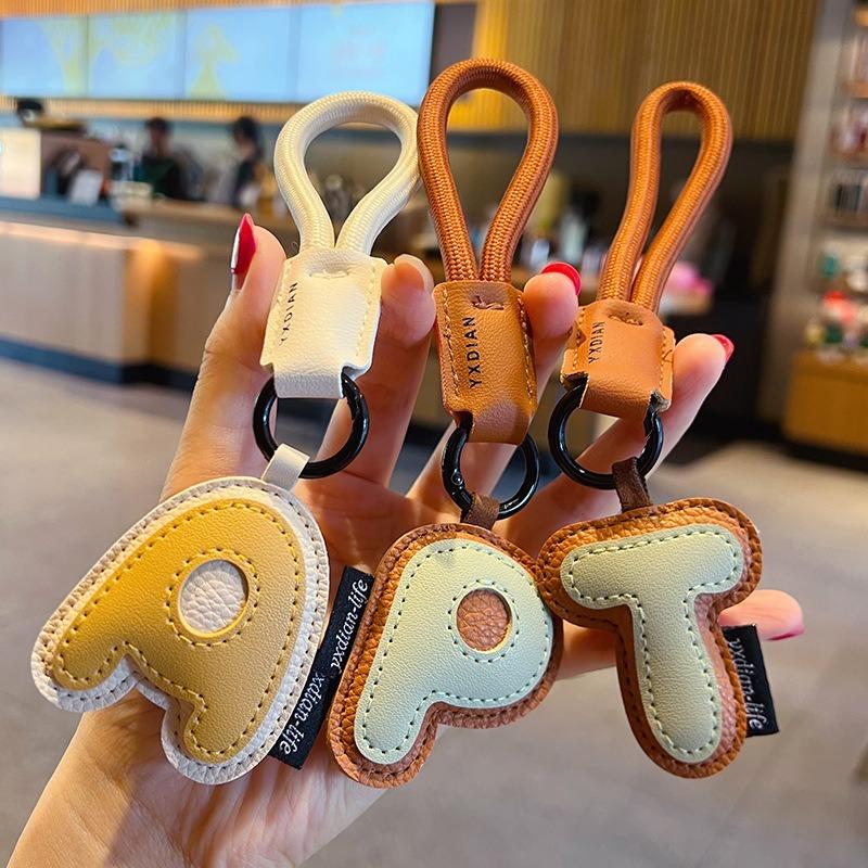 26 Alphabet PU Leather Keychai - Monogram Keychain Leather review and price