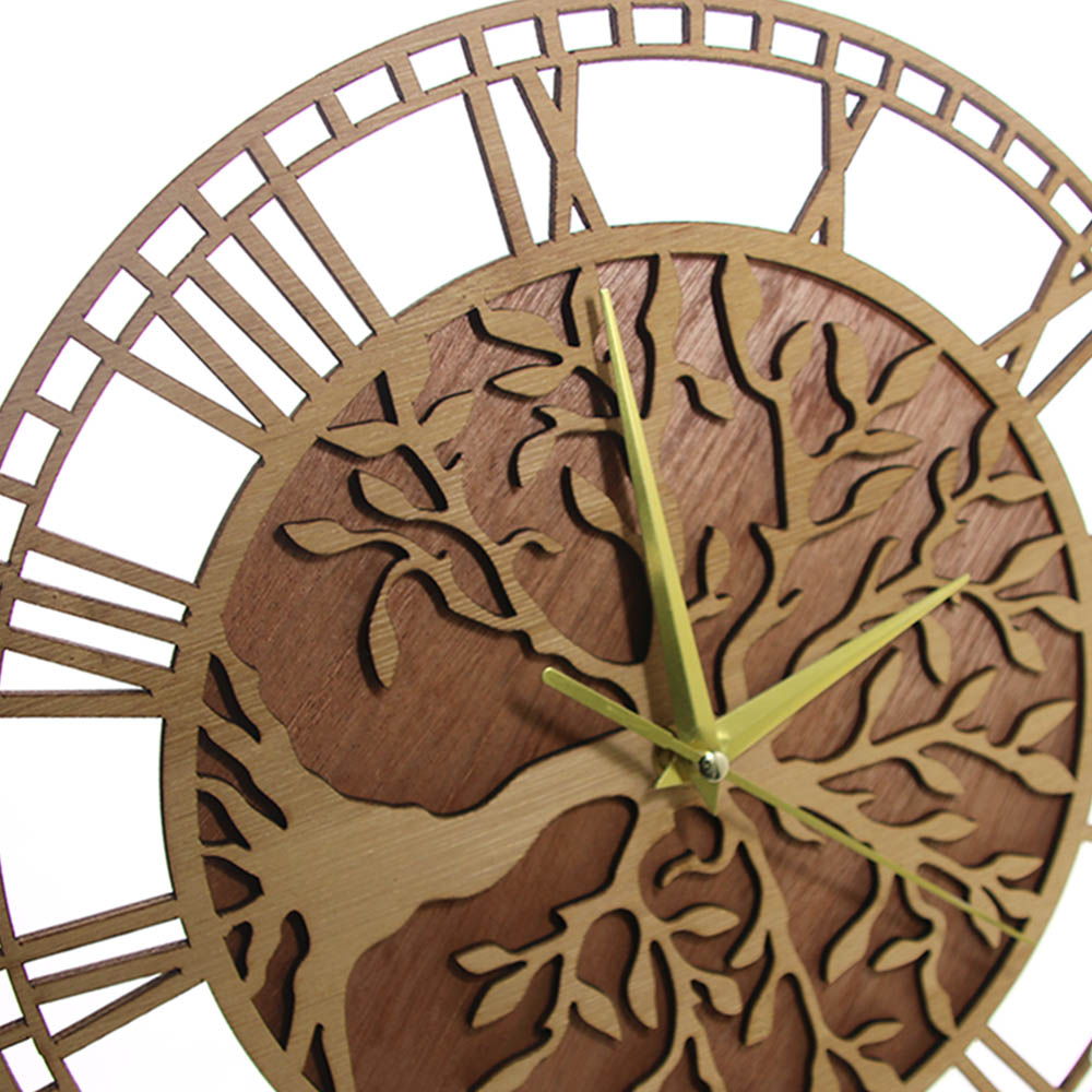 Tree of Life Wooden Wall Clock - Family Tree Print review and price