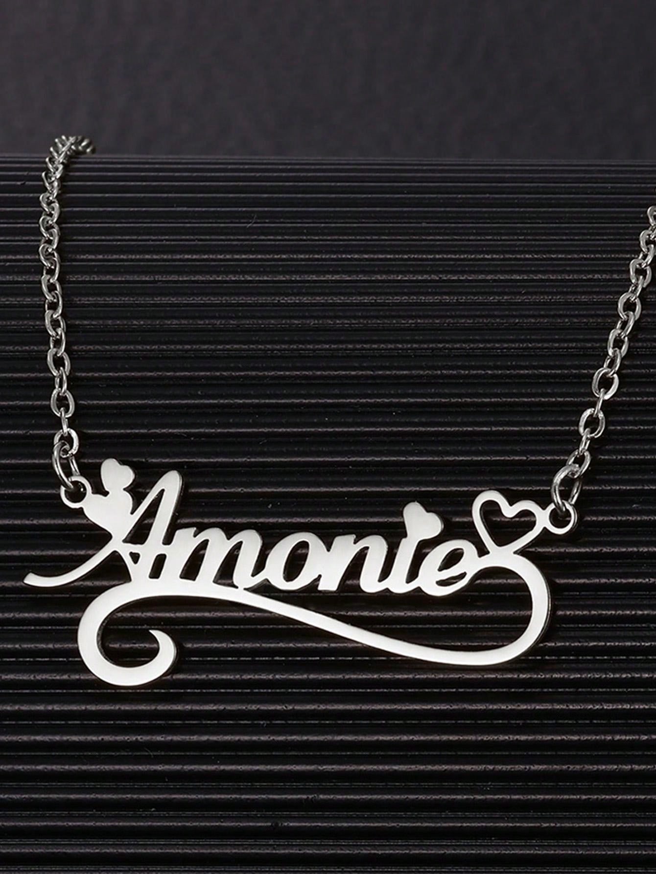 Custom Name Hollow Heart Neckl - Name Necklace Custom review and price