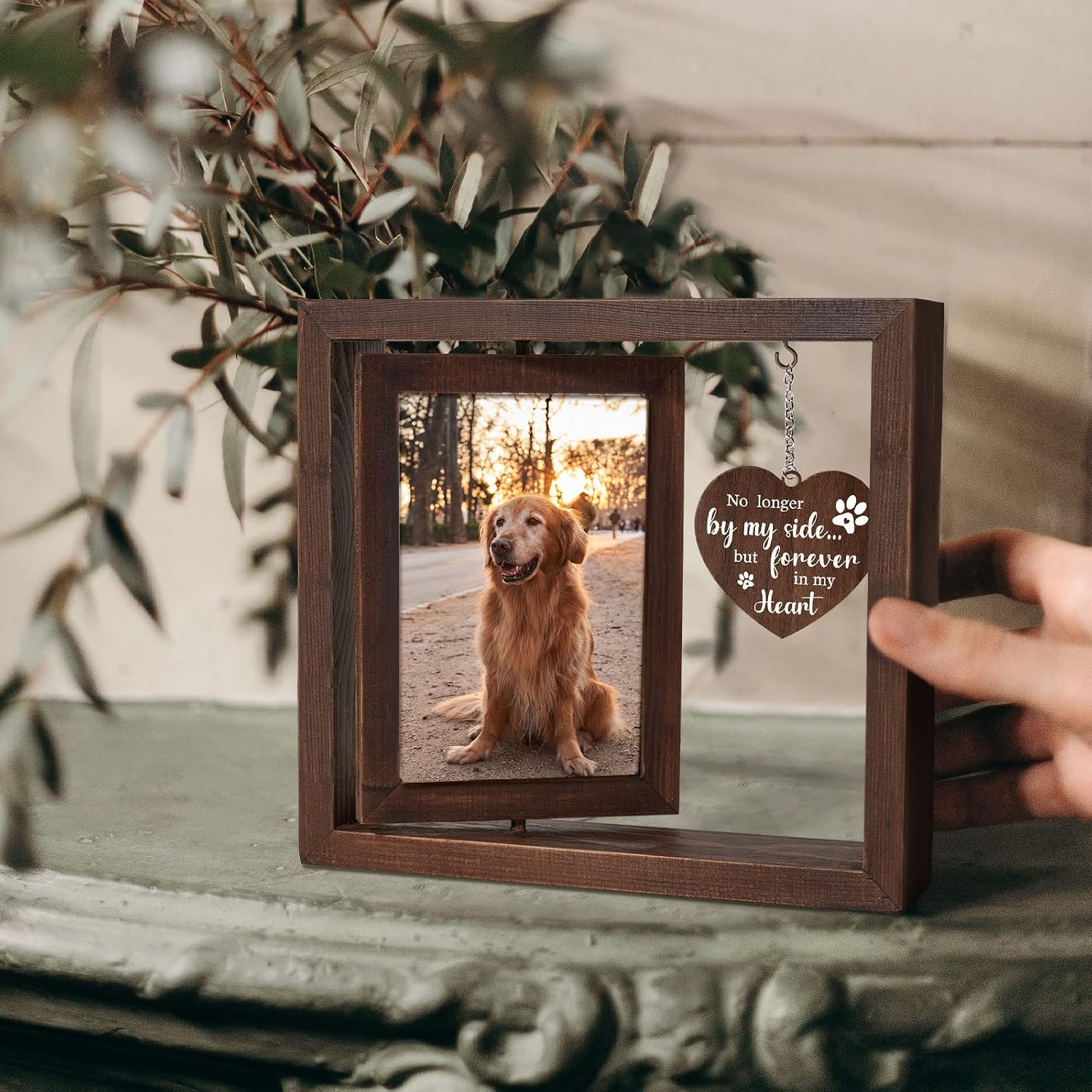 Pet Memorial Photo Frame for D - Engraved Wood Frame review and price