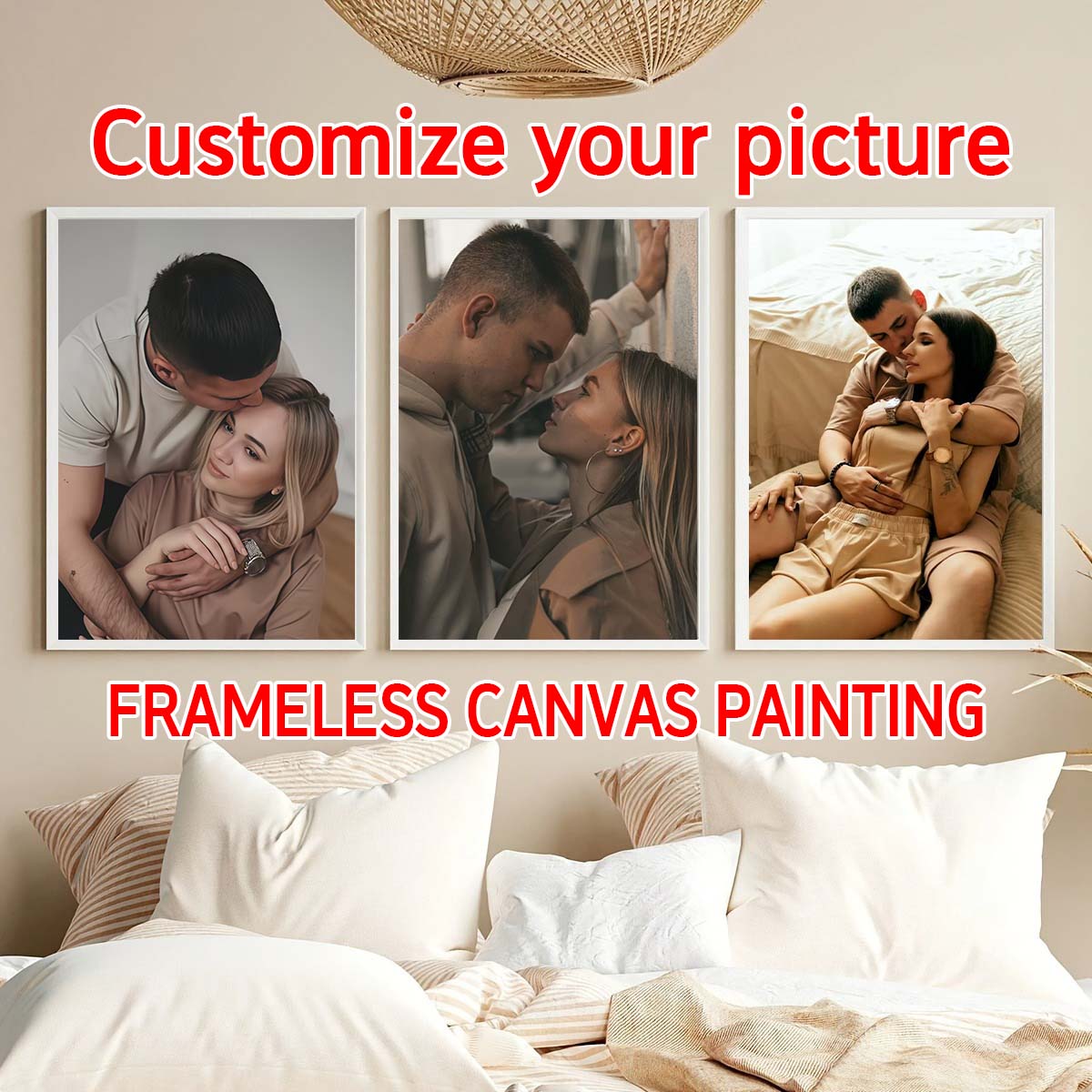 Triptych - 2D custom photo woo - Engraved Wood Frame review and price