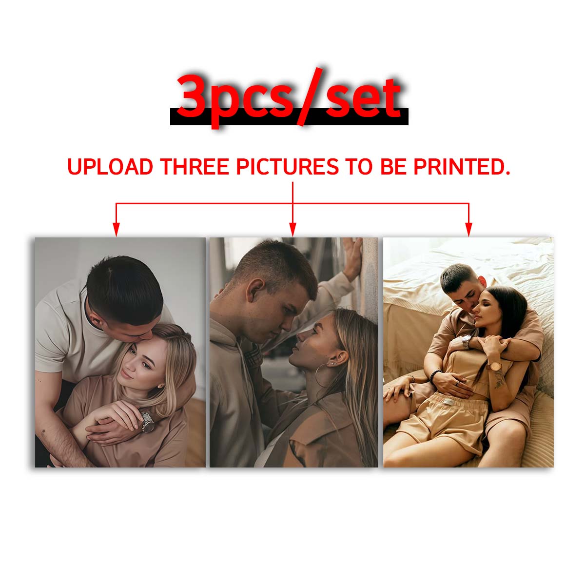Triptych - 2D custom photo woo - Engraved Wood Frame review and price