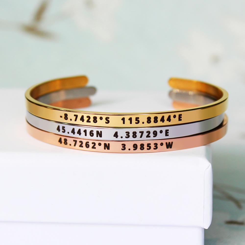 4mm Width Custom Coordinates B - Coordinates Bracelet review and price