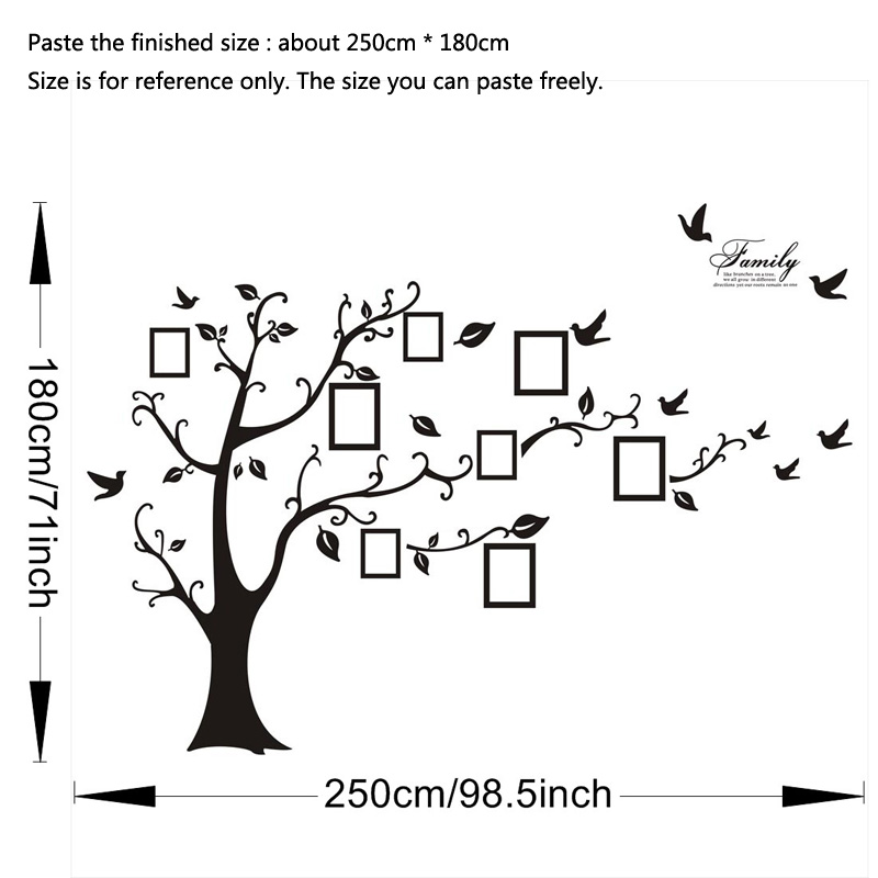 Large Size Photo Tree PVC Wall - Family Tree Print review and price