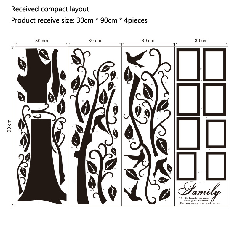 Large Size Photo Tree PVC Wall - Family Tree Print review and price
