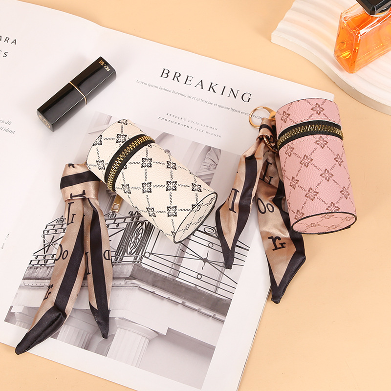 Scarf Pattern Lipstick Keychai - Monogram Keychain Leather review and price