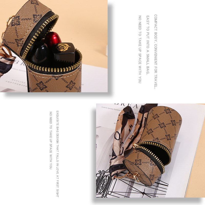 Scarf Pattern Lipstick Keychai - Monogram Keychain Leather review and price