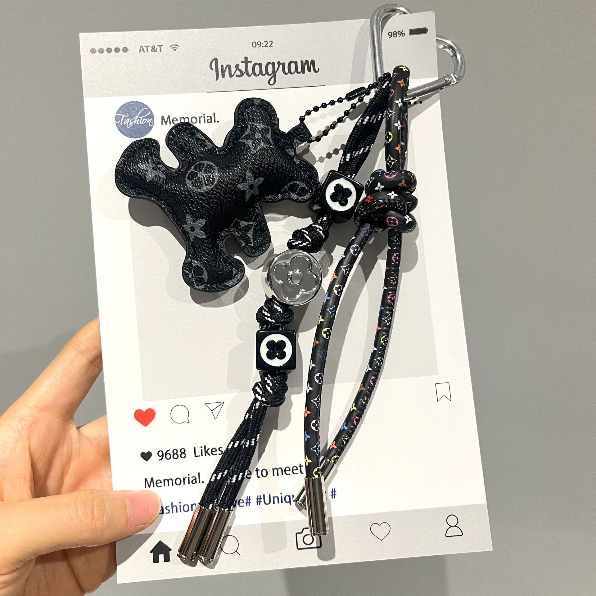 Mini Bear Pendant Charm for Ba - Monogram Keychain Leather review and price