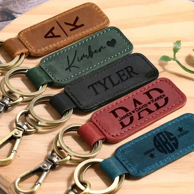 Laser Custom Logo Leather Keyc - Initial Ring Custom review and price