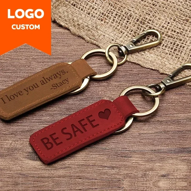 Laser Custom Logo Leather Keyc - Initial Ring Custom review and price