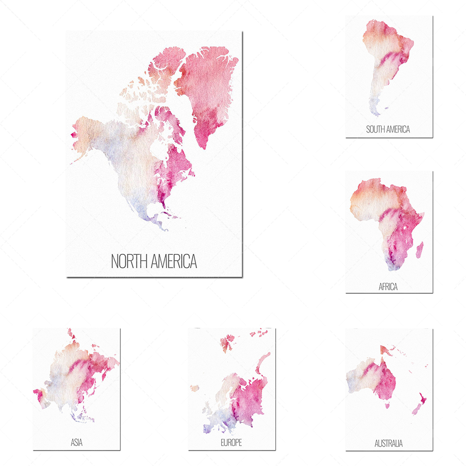 6 continent poster set, North  - Custom Star Map review and price