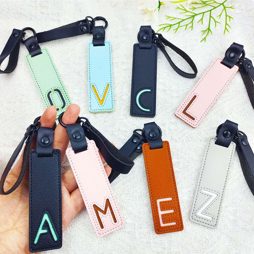 Classic Pu Leather Keychain A- - Monogram Keychain Leather review and price