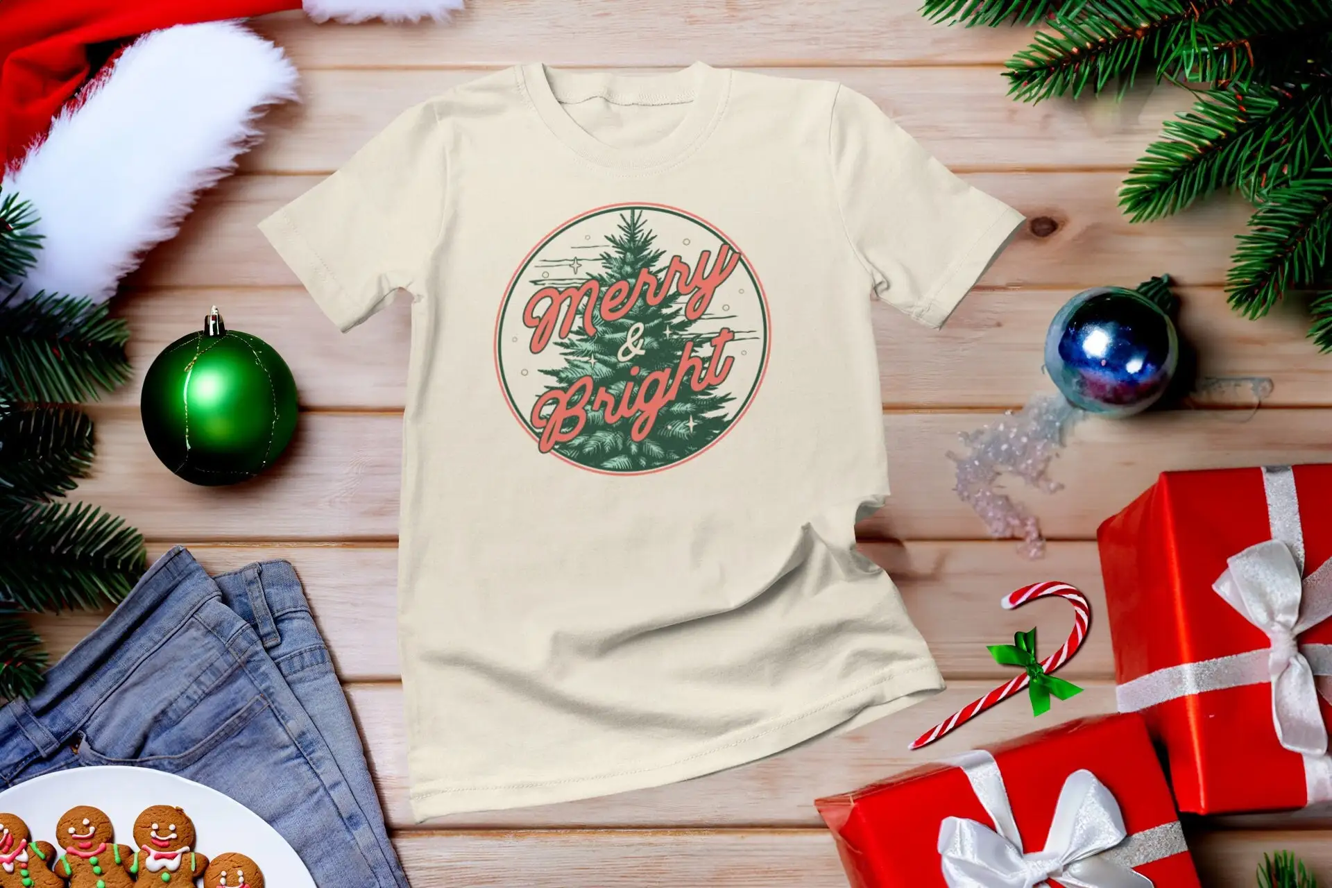 Merry and BrighT T Shirt Trees - Family Tree Print review and price