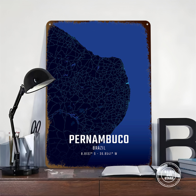 Pernambuco Midnight City Map M - Custom Map Poster review and price