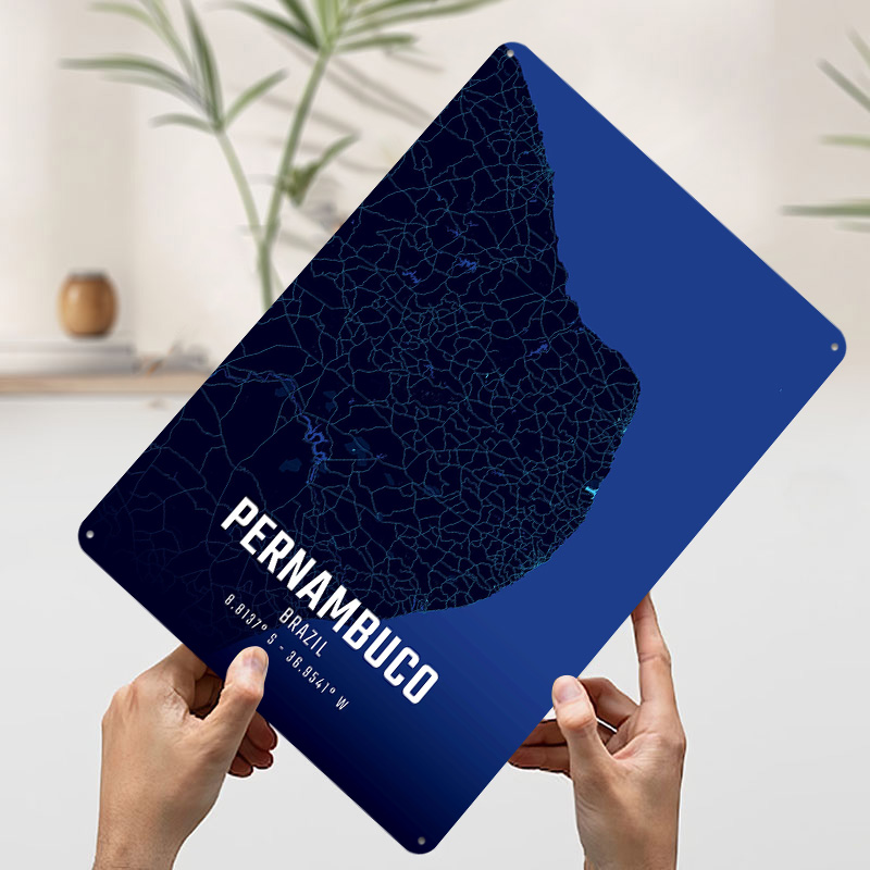 Pernambuco Midnight City Map M - Custom Map Poster review and price