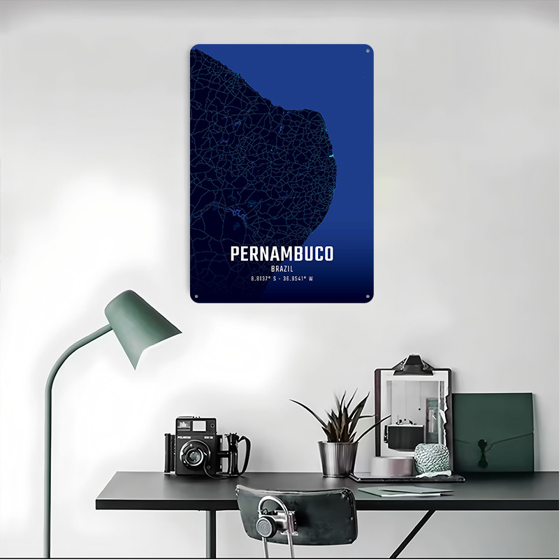 Pernambuco Midnight City Map M - Custom Map Poster review and price