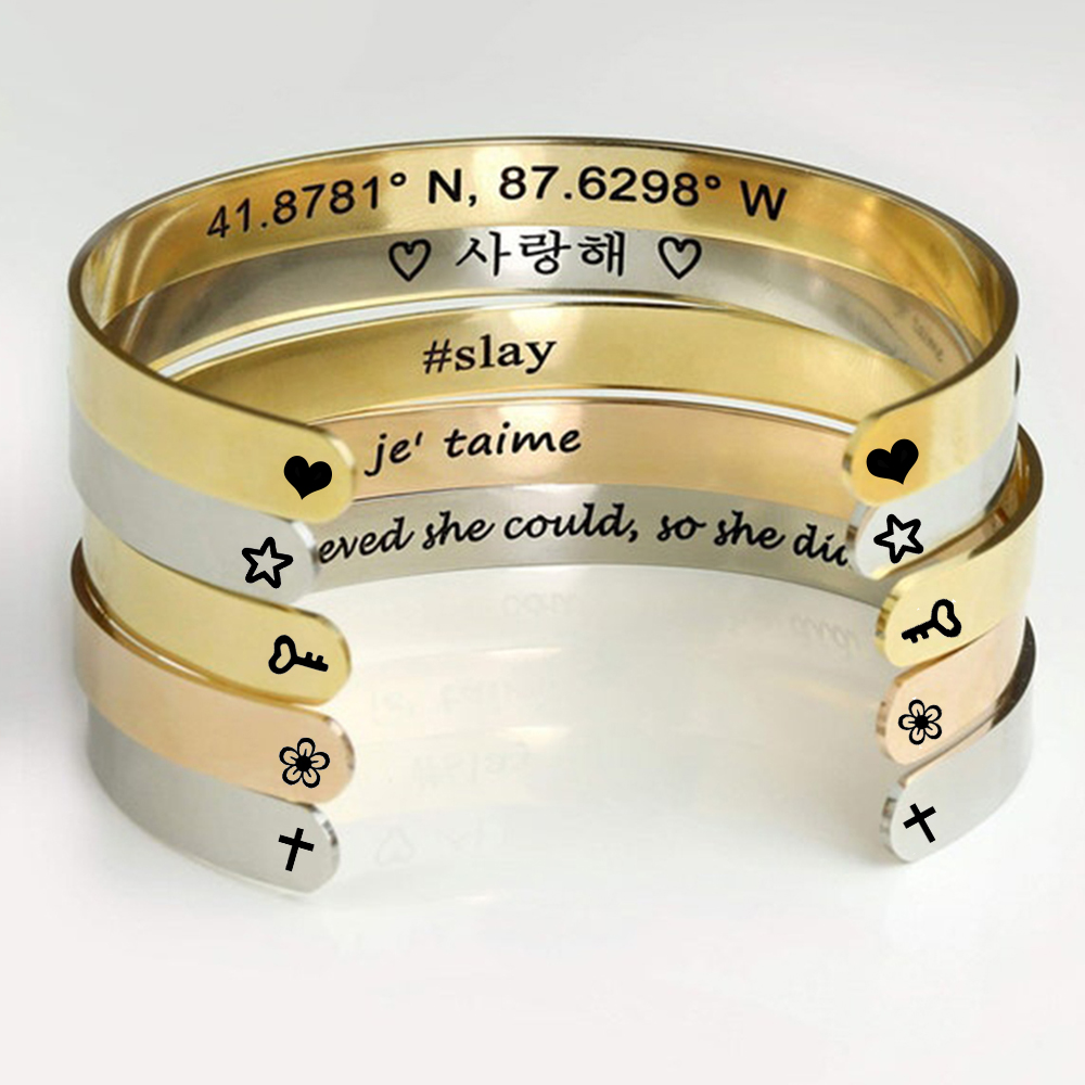 Custom Engrave Name Wrist Brac - Coordinates Bracelet review and price