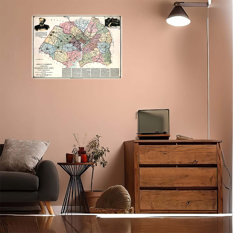 Map of Washington City Printed - Custom Map Poster review and price