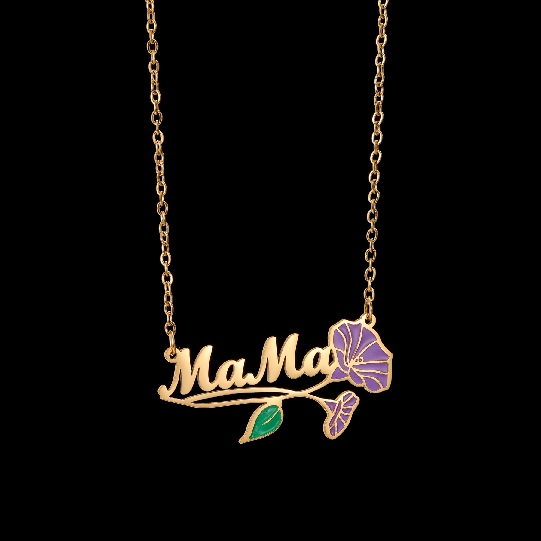 Acheerup Personalized Name UV  - Birth Flower Necklace review and price