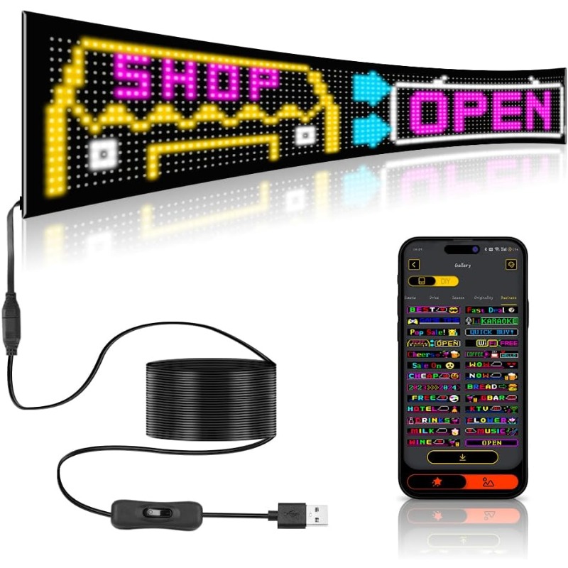 Programmable LED Sign Scrollin - Custom Map Poster review and price