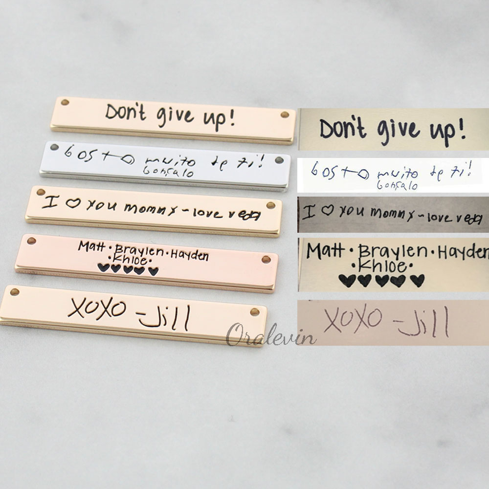 Personalized Custom Actual Han - Handwriting Necklace Bar review and price