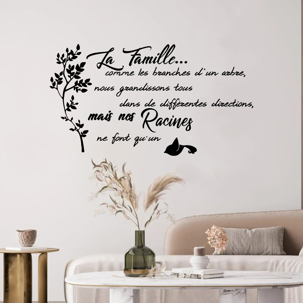 French Family Quote Tree Bird  - Family Tree Print review and price