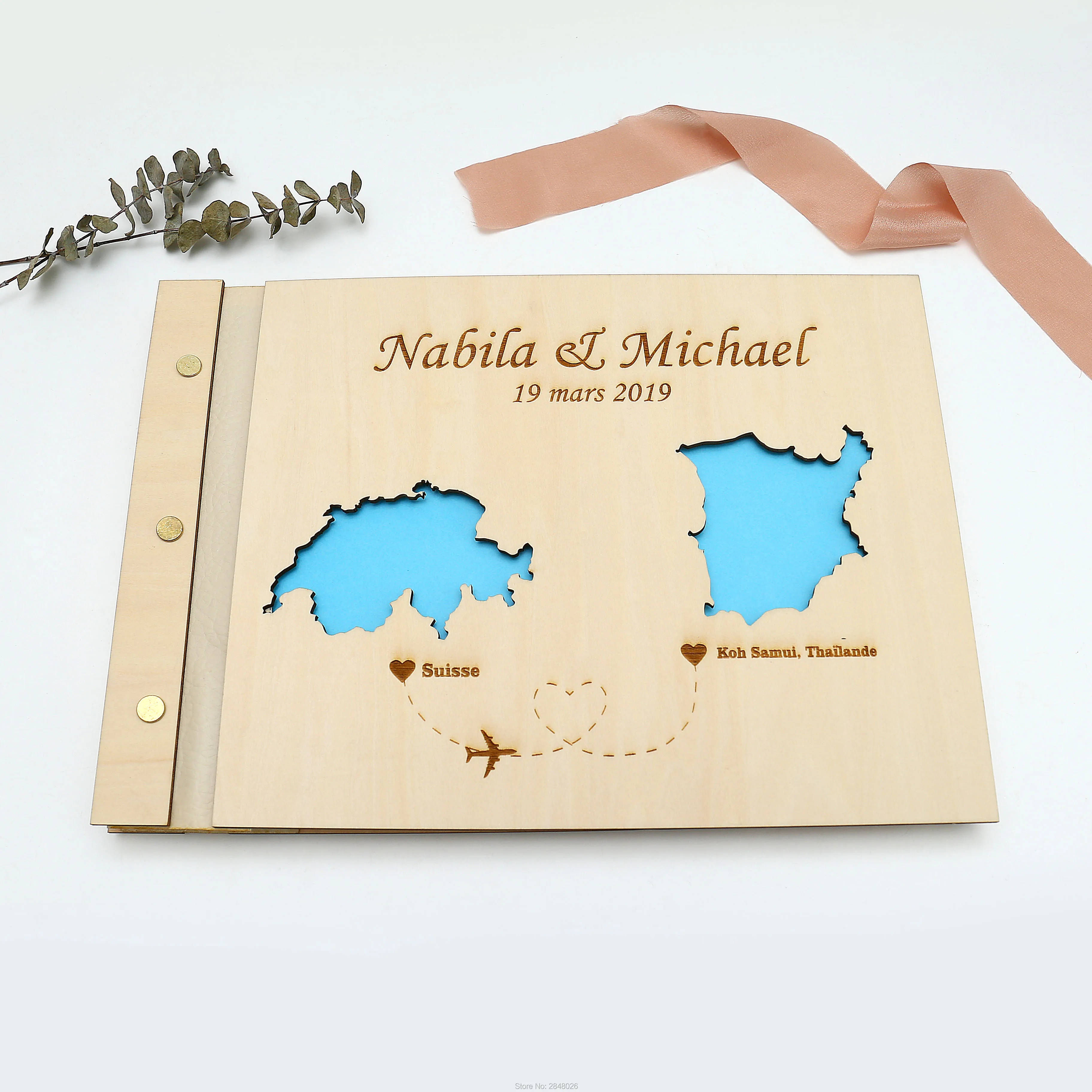 Rustic engraved wedding guestb - Custom Star Map review and price