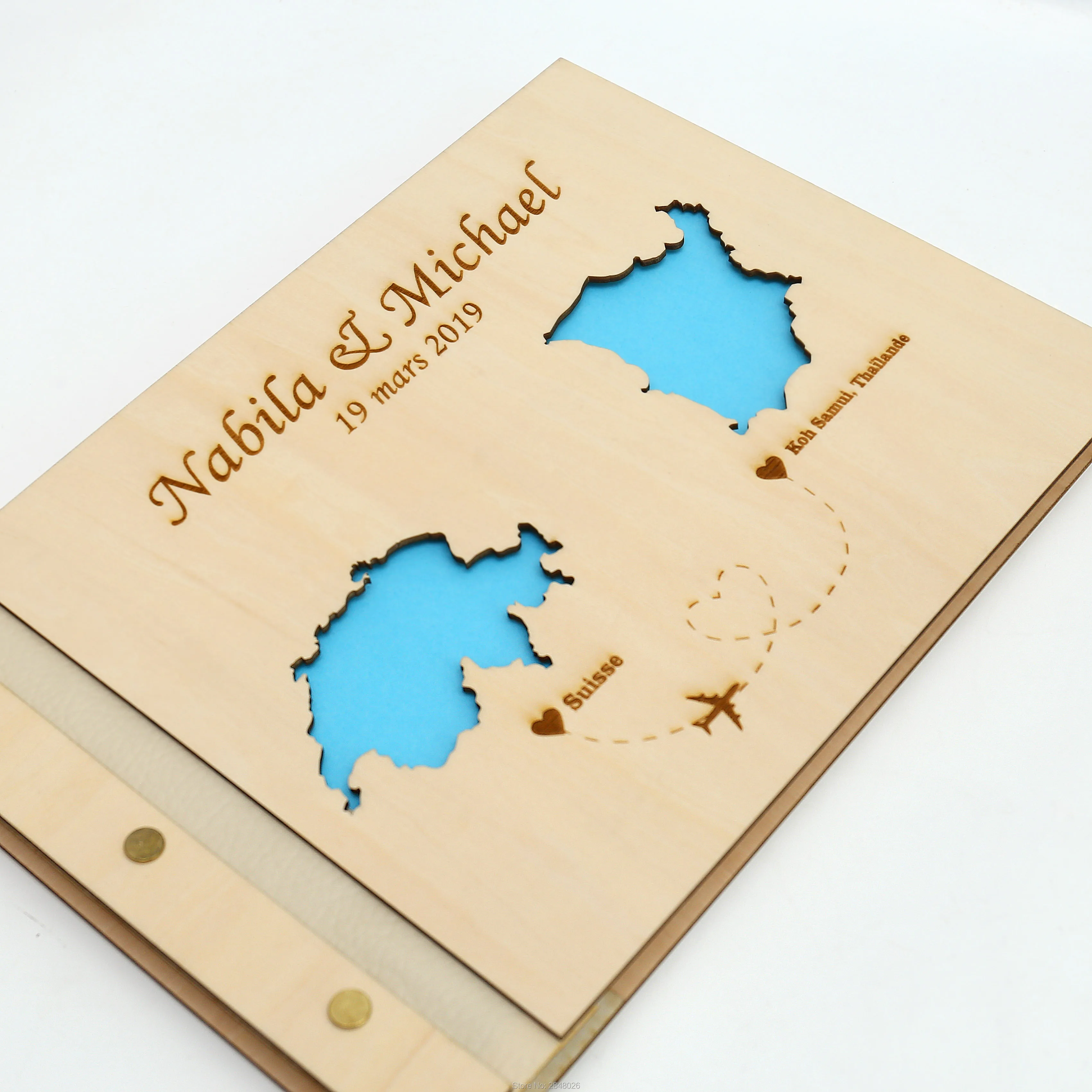 Rustic engraved wedding guestb - Custom Star Map review and price