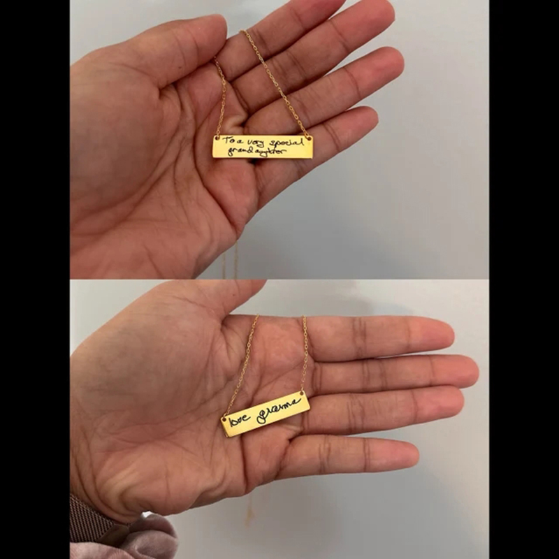 Custom Handwriting Name Bar Pe - Handwriting Necklace Bar review and price