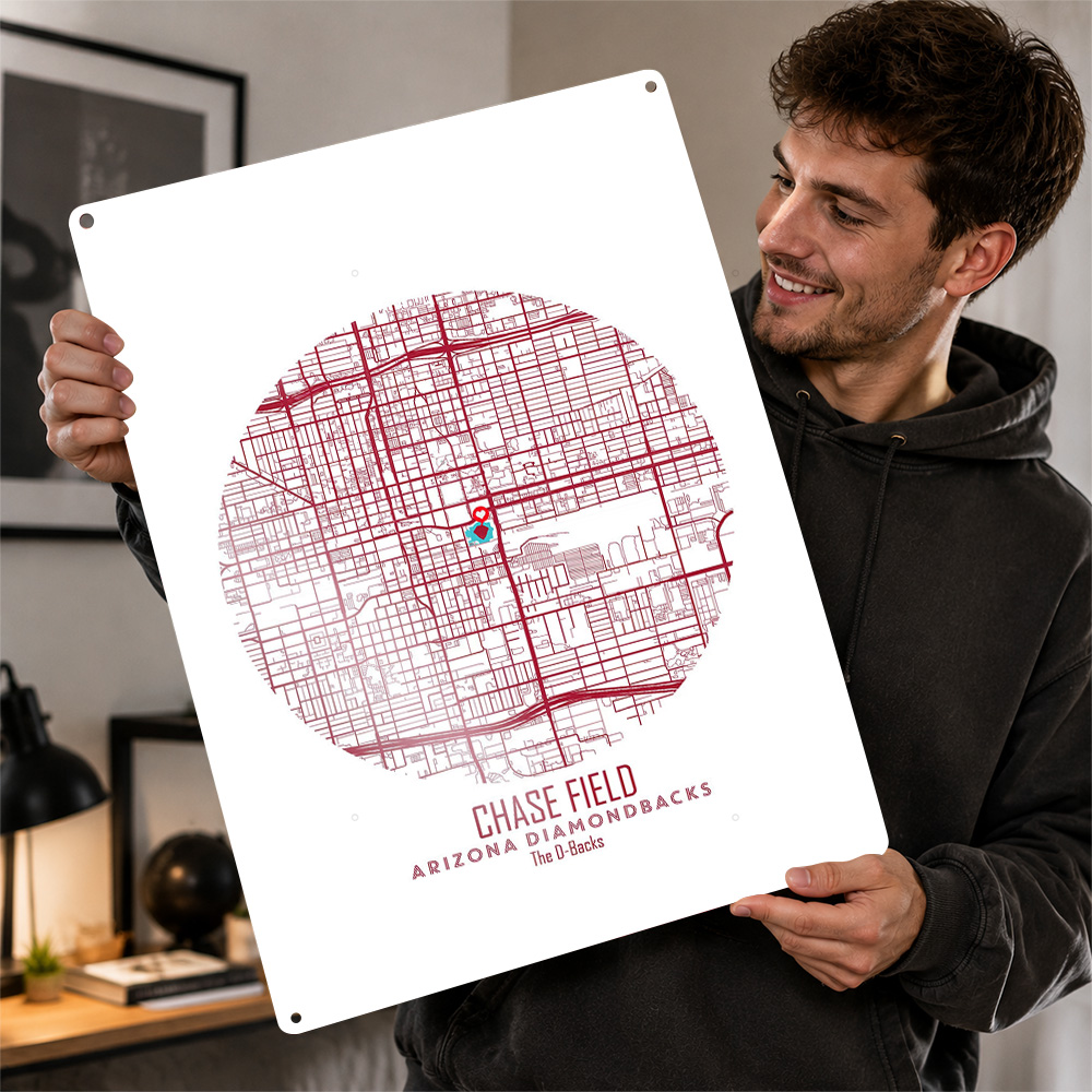 Chase Field Stadium Map Metal  - Custom Map Poster review and price
