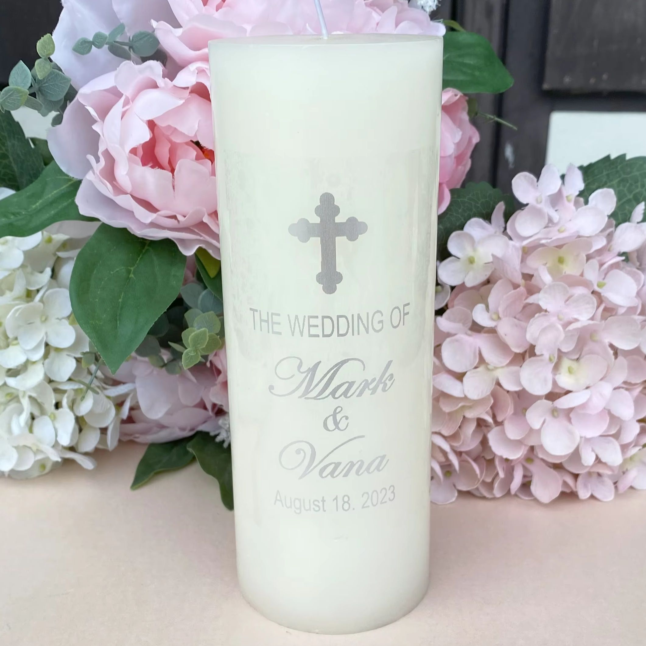 Silver Personalized Candle dec - Personalised Candle Label review and price