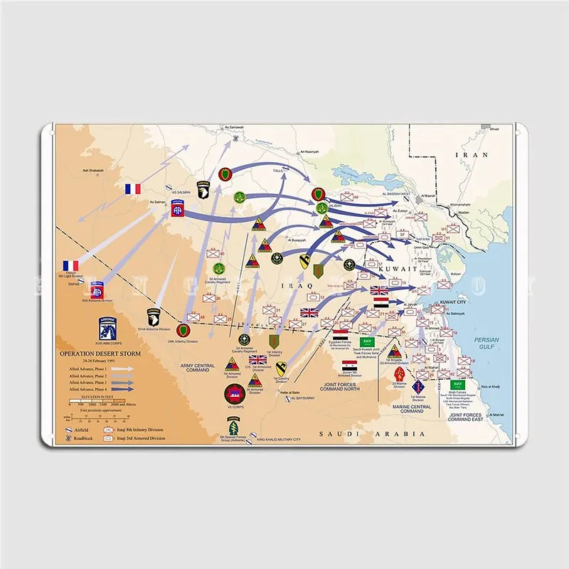 Operation Desert Storms Ground - Custom Map Poster review and price